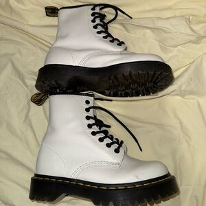 Dr. Martens Women's White Combat Boots